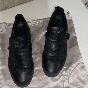 Giuseppe Zanotti Black Leather Sneakers